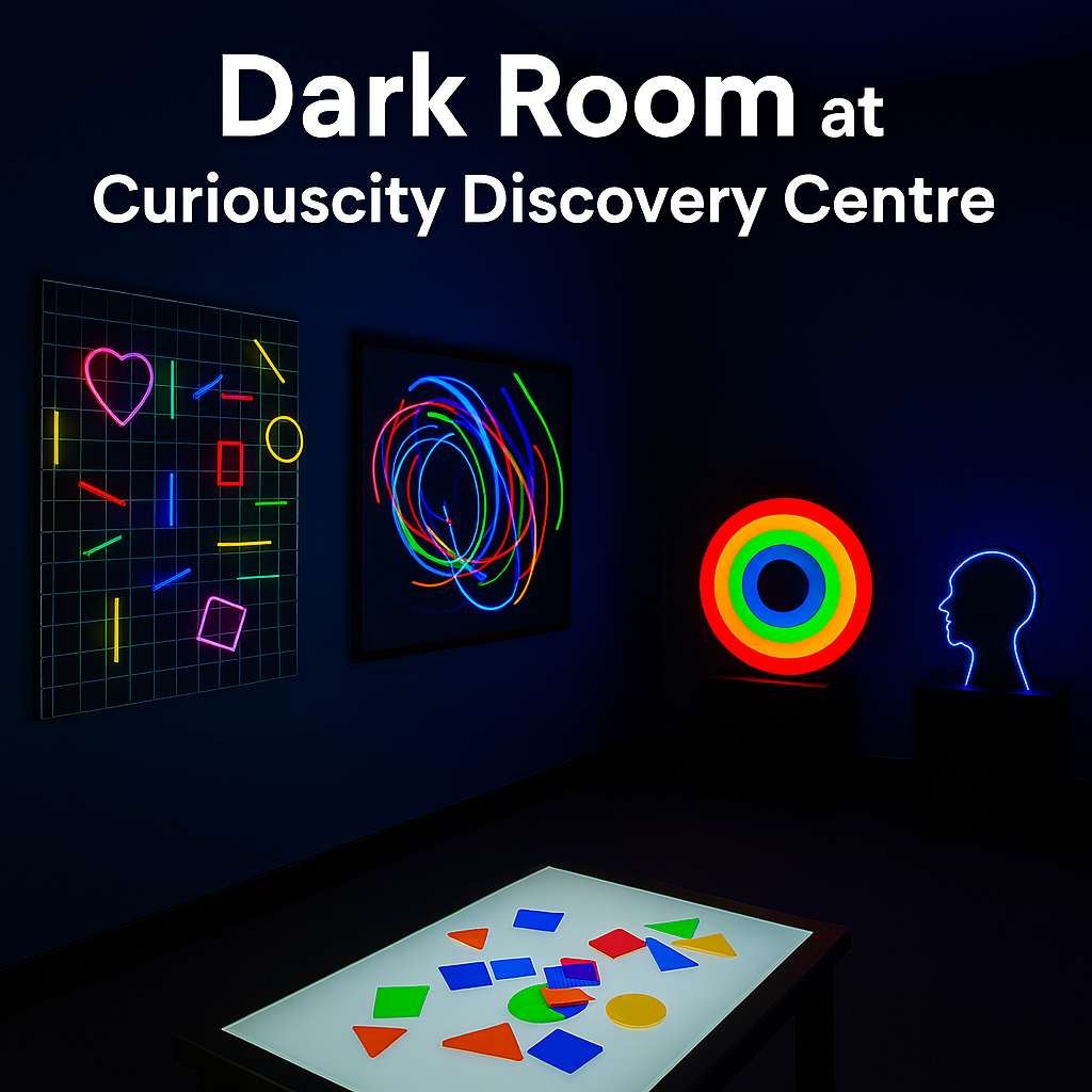 Dark room at Curiouscity Science Centre Bangalore